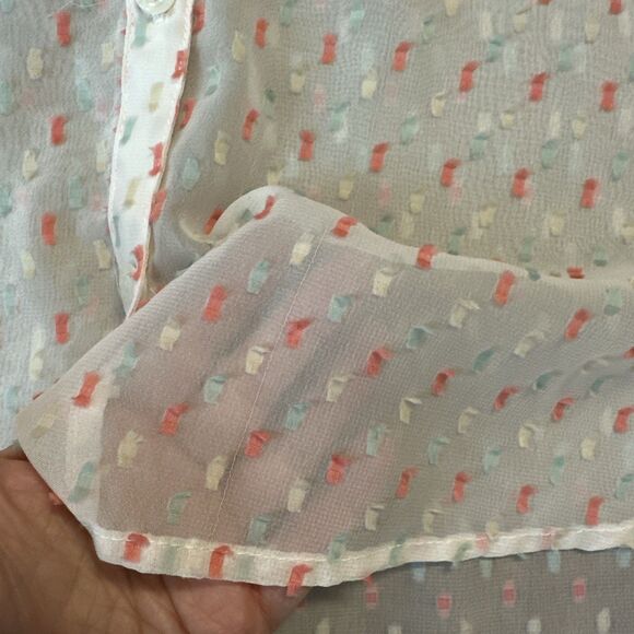 Hering Brazilian Sheer Blouse Geometric Boho Large‎ Colorful - Picture 6 of 8